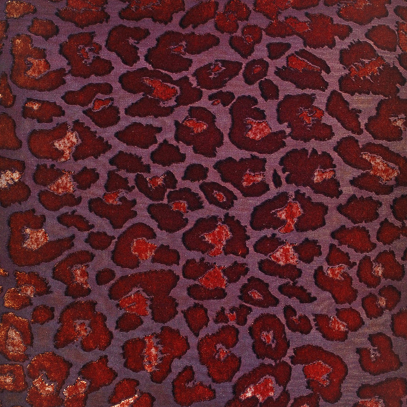 Leopard Square Velvet Pillow, Square 20"H x 20"W, Leopard Wildberry