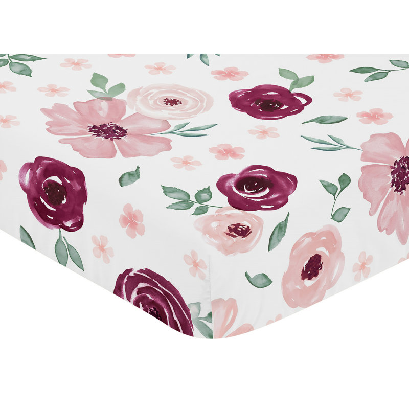 Drap-housse pour lit de bébé aquarelle