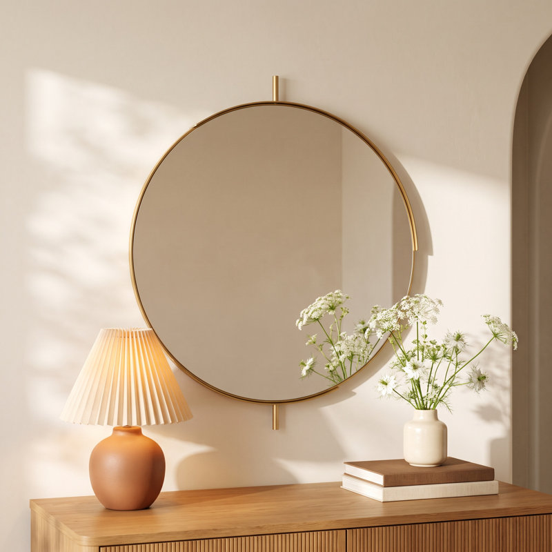 Elmina Metal Round Mirror