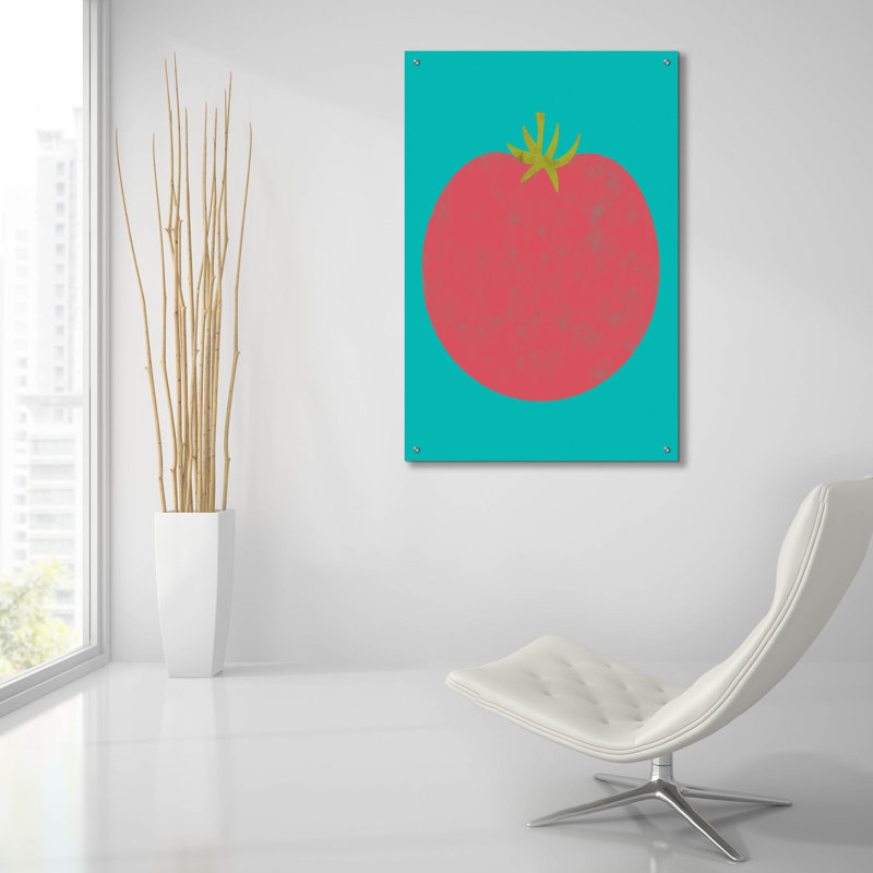 Art mural en verre épique «Veggie Party 7» par Chariklia Zarris, 24 po x 36 po, H 36 po x l 24 po