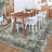 Vintage 5x7 Area Rug, Washable, Large, Distressed, Non-Slip, Non-Shedding, Low Pile, Living Room, Bedroom, Dining Room, Green.-1428700984