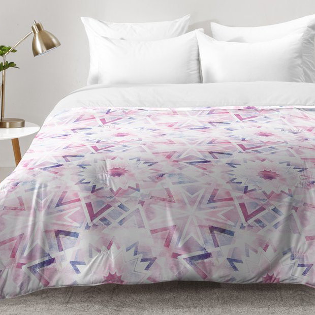 Dash And Ash Modern & Contemporary Polyester Abstract Comforter, Full/Queen Comforter + 2 Standard Shams