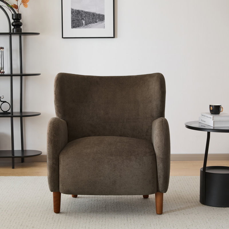 Chaises d'appoint à oreilles Comfort, pieds en velours de bois, sièges pour la maison moderne