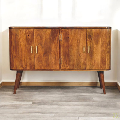 Solid Wood Linden Sideboard, 4-Shelves