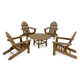 Classic Folding Adirondack 5-Piece Conversation Group