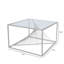 71cm Slim CoffeeTable for Living Room Furniture, Metal Centre Table with Glass Tabletop-935165326