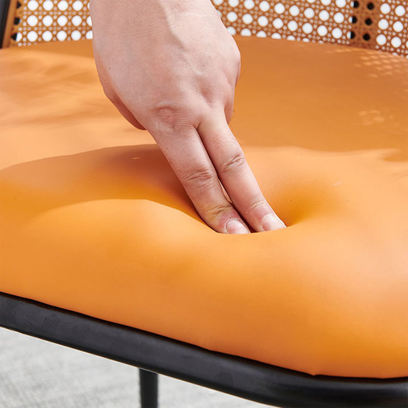 Chaise d'appoint 18,7 po à dossier uni orange (ensemble de 2)