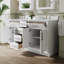 Meuble-lavabo autoportant en bois massif l 60 po x H 35 po avec comptoir en marbre de culture blanc et double lavabo en céramique, blanc-38237332-38237334