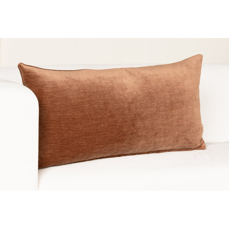 Coussin Gabrian Renley, Rouille, Bourre en polyester, 26 po x 14 po