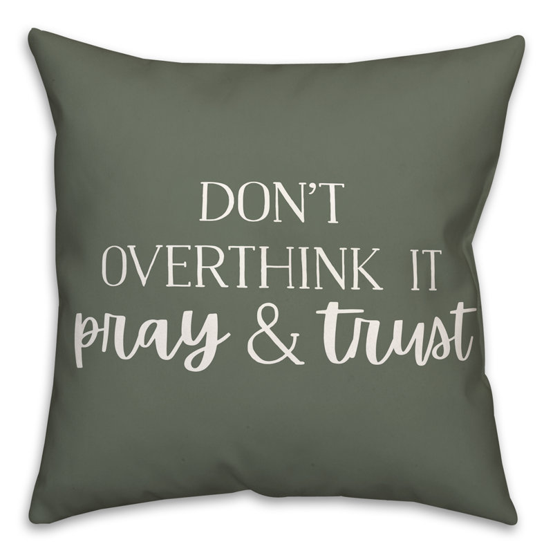Coussin décoratif intérieur / extérieur en polyester , Sauge, H 18 po x l 18 po
