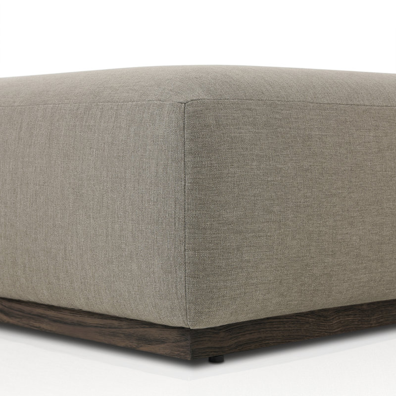 LENOX Modular Ottoman, Dark Brown, Dark Gray Polypropylene/Olefin