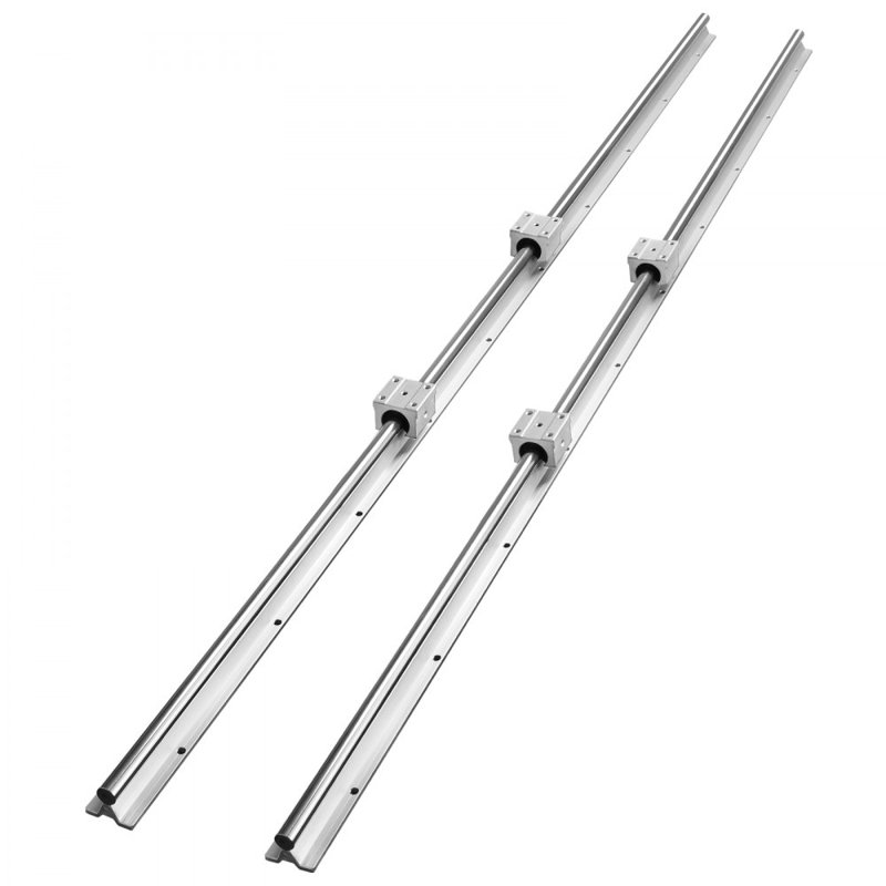 Ensemble de rails de guidage linéaire, SBR20 1 500 mm, 2 rails de guidage 59 PCS / 1 500 mm SBR20, H 1,4 po x L 59 po