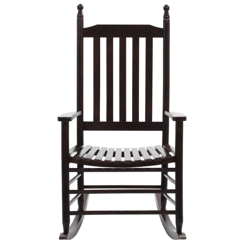 Janelle Solid Wood Rocking Chair, Brown