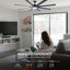 Ventilateur de plafond à 72 pales de 72 po en aluminium DEL avec lumière à intensité variable et télécommande-107162102-107162103