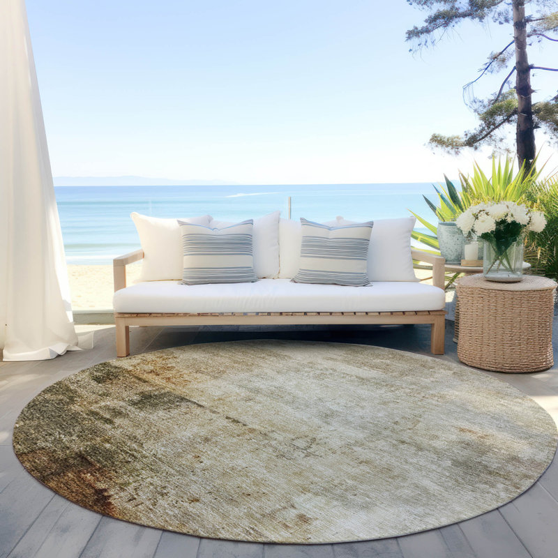 Tapis intérieur / extérieur ivoire Tekstura , 8 pi x 8 pi