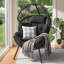 Fauteuil à œufs en osier avec coussin épais Wooley-713714293-713714292