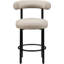Tabouret de comptoir Bordeaux en cuir végétalien Ureeba-1044934338