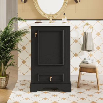 Meuble-lavabo 20 po avec lavabo en céramique