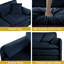 Fauteuil surdimensionné de 103 cm (40,65 po), en tissu chenille bleu, fauteuil moderne avec coussin décoratif, assise profonde pour chambre et salon, canapé d'angle modulaire surdimensionné, chenille, appartement, coussin de chambre