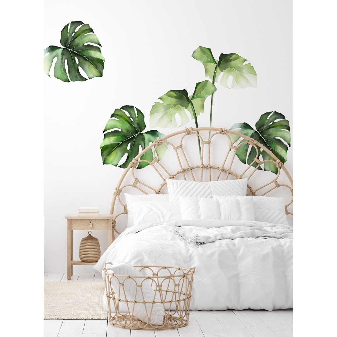 Monstera Tropical Jungle Leaves Wall Decal Bayou Breeze 