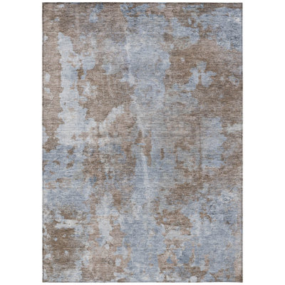 Washable Abstract Indoor / Outdoor Rug