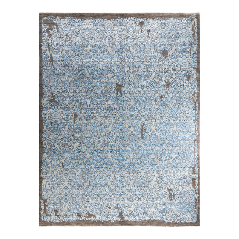 Overdyed One-of-a-Kind 9' 2" X 12' 1" Hand Knotted Area Rug
