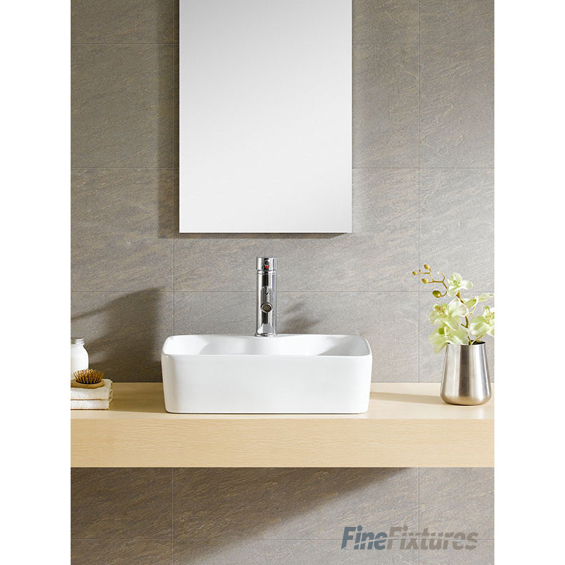 Modern Ceramic Square Vessel Bathroom Sink