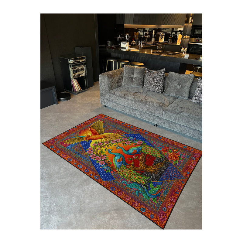 Tapis brun tissé Mosso, 2'6" x 4'11"