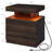 Brenard Manufactured Wood Nightstand with Wireless Charging Station, LED Light and 2 Drawers-76021139