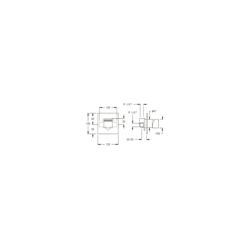 Shirl Single Concealed Thermostatic Shower Valve