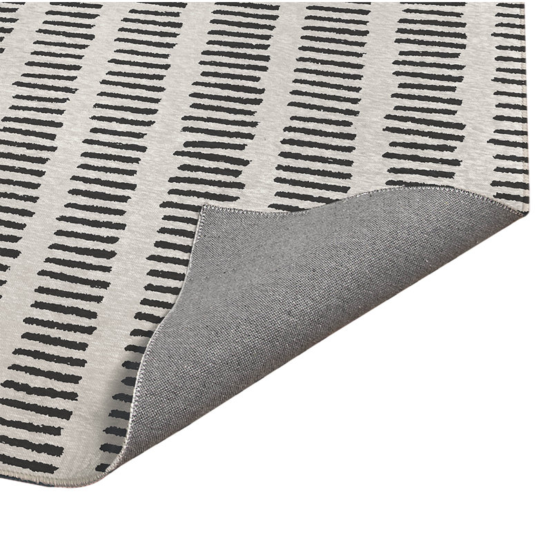 Fencing Rows Non-Slip Outdoor Rug, Rectangle 2' x 3'