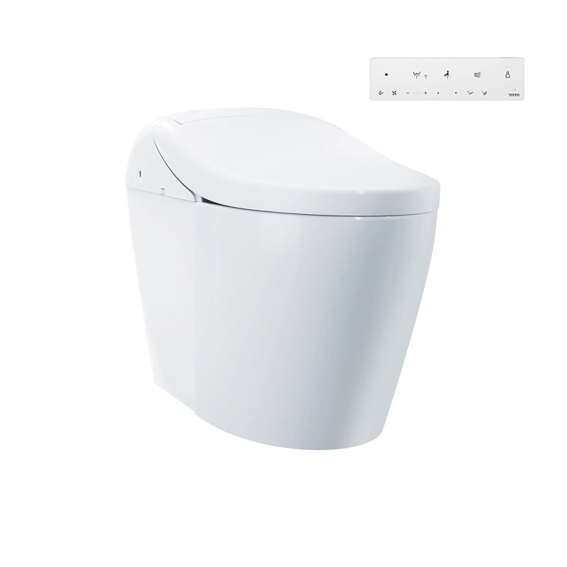 TOTO WASHLET G5A 1.2 or 1.0 GPF Smart Toilet with Integrated Bidet Seat and CeFiONtect, Cotton White