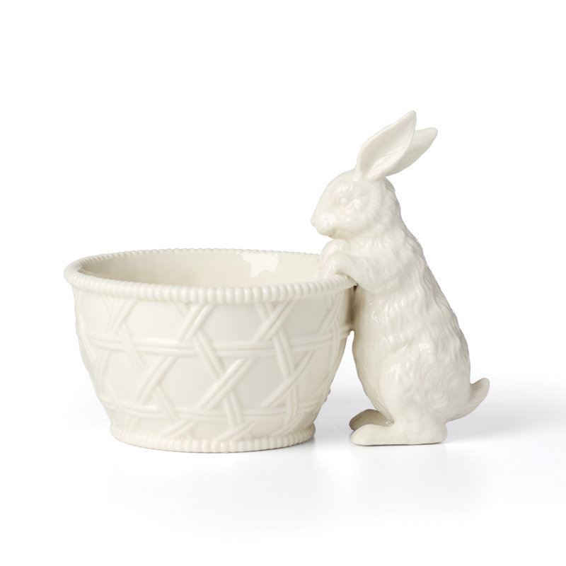 Lenox Wicker Creek Bunny Candy Dish