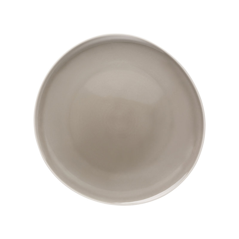 Junto Porcelain Dinner Plate, Pearl Gray