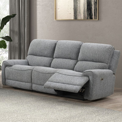 Canapé électrique contemporain de 83 po de largeur, gris