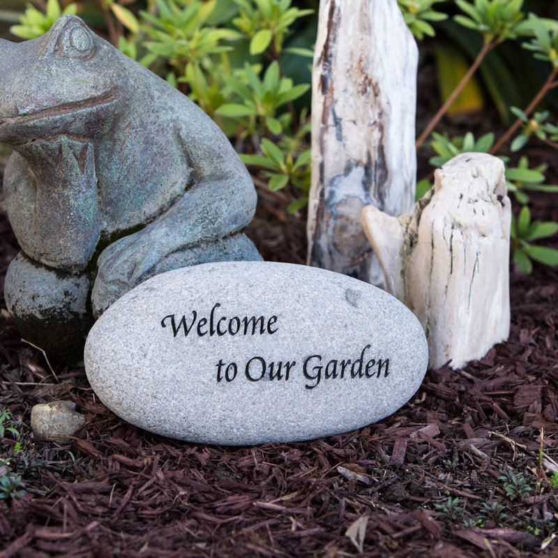 Pierre de jardin - Bienvenue dans notre jardin