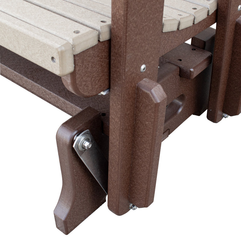 Fauteuil oscillant d'extérieur Bethy, Structure brune / siège coquillage