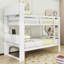 Lit superposé simple en bois avec bibliothèque-1310606902