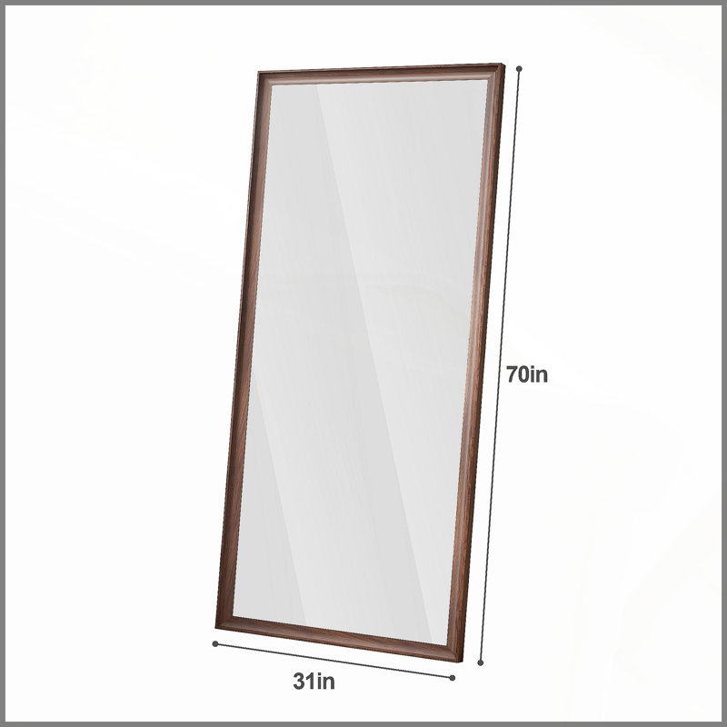 Miroir de plancher 70 po x 32 po pleine longueur doré avec cadre en polyuréthane, grand miroir mural ou incliné pour chambre à coucher, salon, entrée