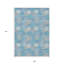 Tapis intérieur / extérieur lavable à pois bleu ciel et ivoire 9 pi x 12 pi