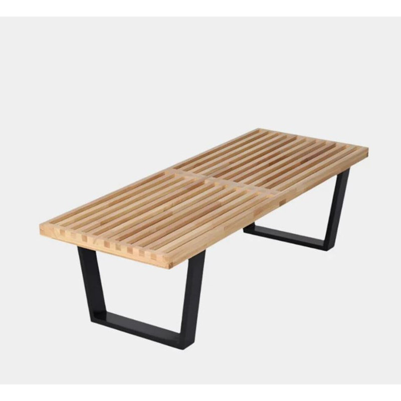 Catherina Solid Wood Bench, 14.5" H x 48" W x 18.5" D, Natural