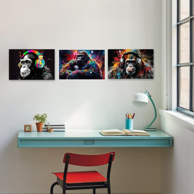3 Piece No Frame Print on Canvas
