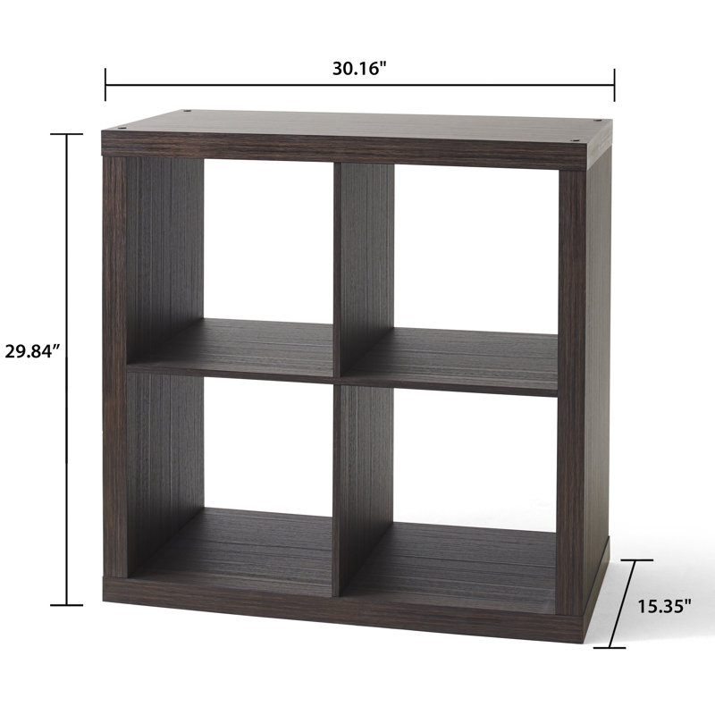 Rangement à 4 cubes, Chêne tabac