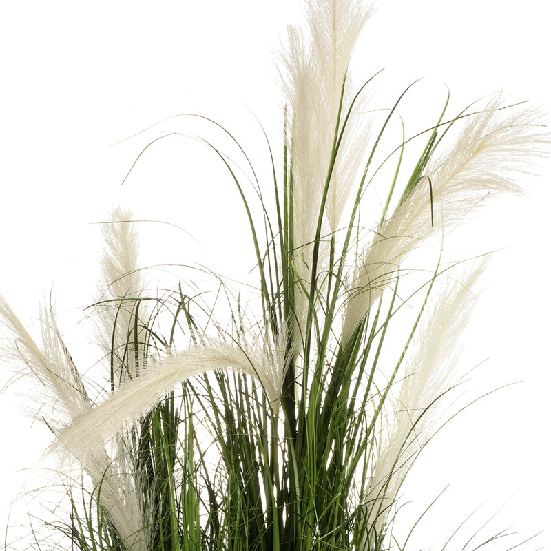 Herbe de pampas artificielle avec mousse noire pour la décoration intérieure et extérieure, H 36 po x l 14 po x P 14 po