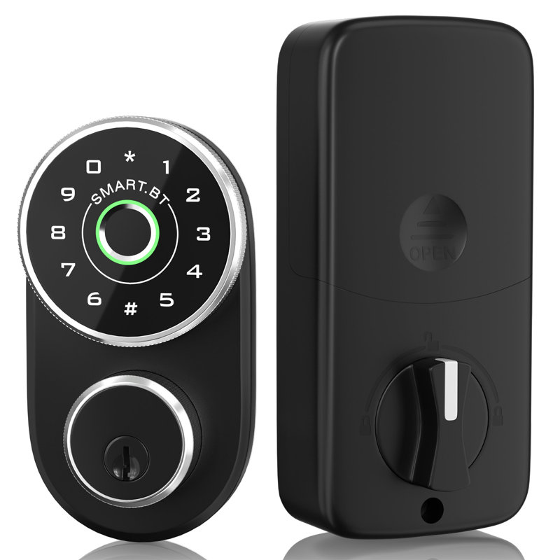 Bouton de porte à empreinte digitale 4 en 1 avec clavier