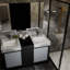 Armoire de salle de bain 55 po Lexora Zilara en noir et gris, avec comptoir et lavabo