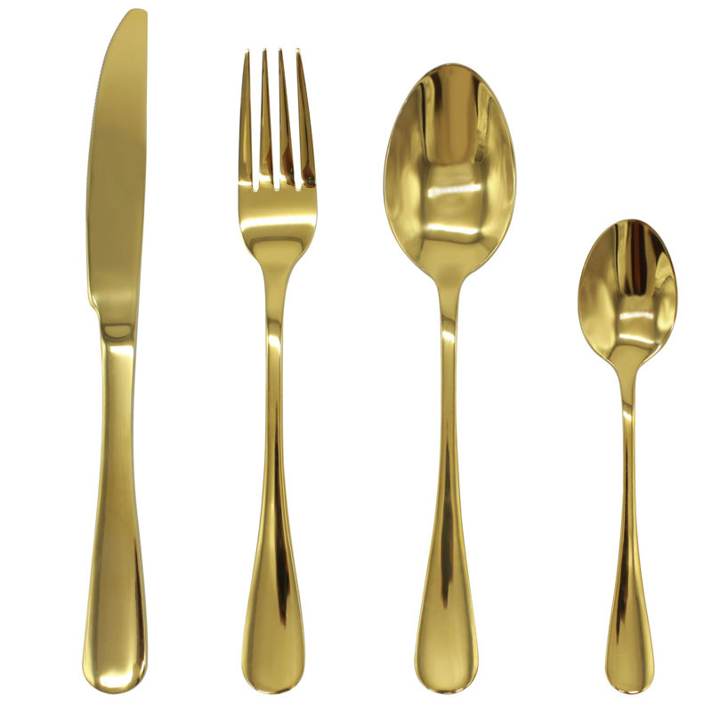 Harrod 16 Piece Cutlery Set, Service for 4, Gold