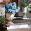 Rosy Stripe Tabletop Urn