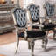 2 chaises avec accoudoirs gris, argent et platine