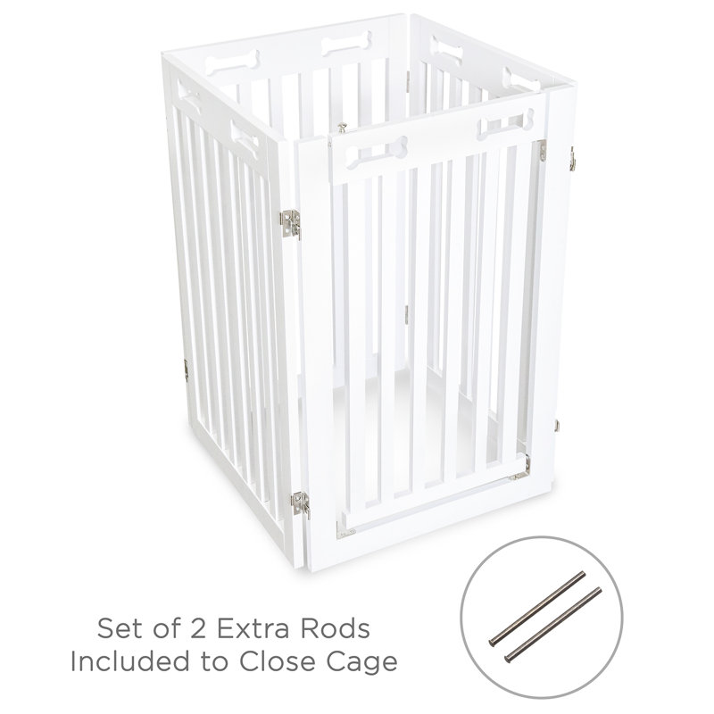 Barrière pour chien autoportante Pinder, Blanc